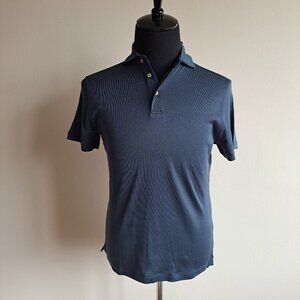 NEW Stenstroms Dark Blue 100% Cotton Polo Shirt S